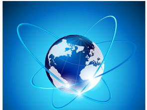 蓝色地球矢量素材3d立体商务地球仪设计